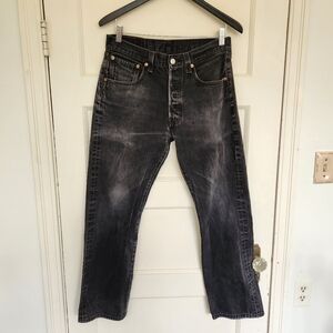 Levi's 501's Women's Size 32 Washed Black Button Fly